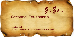 Gerhard Zsuzsanna névjegykártya